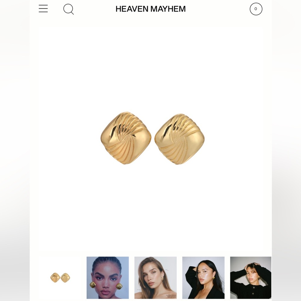 COPY - HEAVEN MAYHEM Tabi Earrings Gold